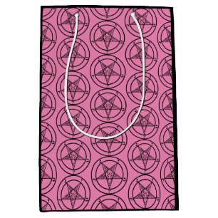 Bolsa De Regalo Mediana Baphomet rosa Pentagram Satanic
