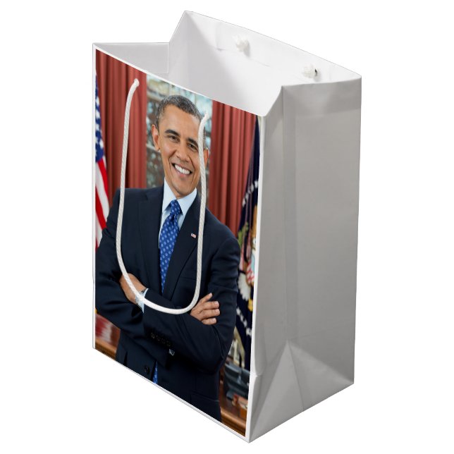Bolsa De Regalo Mediana Barack Obama (Angulo Anverso)