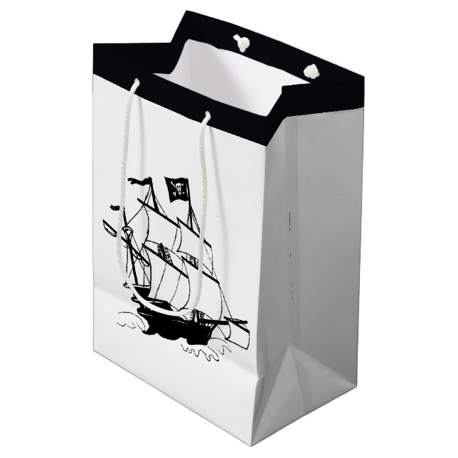 Bolsa De Regalo Mediana Barco pirata (Angulo Anverso)