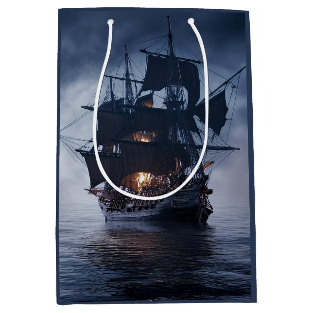 Bolsa De Regalo Mediana Barco pirata de galeón español (Anverso)