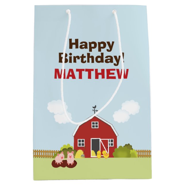 Bolsa De Regalo Mediana Barnyard (Anverso)