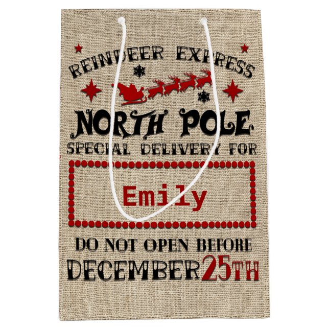 Bolsa De Regalo Mediana BARRA DE REGALO DE chaqueta oficial personalizada (Anverso)