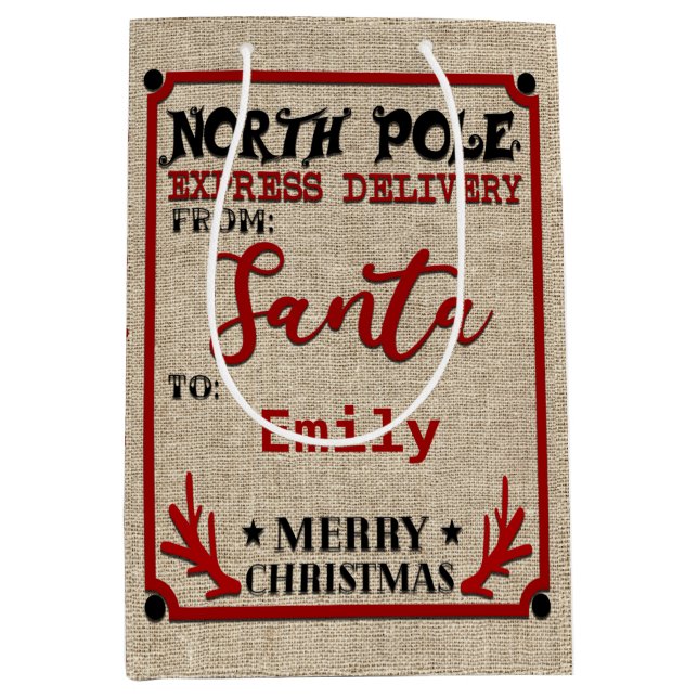 Bolsa De Regalo Mediana BARRA DE REGALO DE chaqueta oficial personalizada (Anverso)