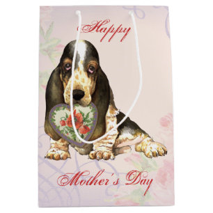 Bolsa De Regalo Mediana Basset Heart Mom