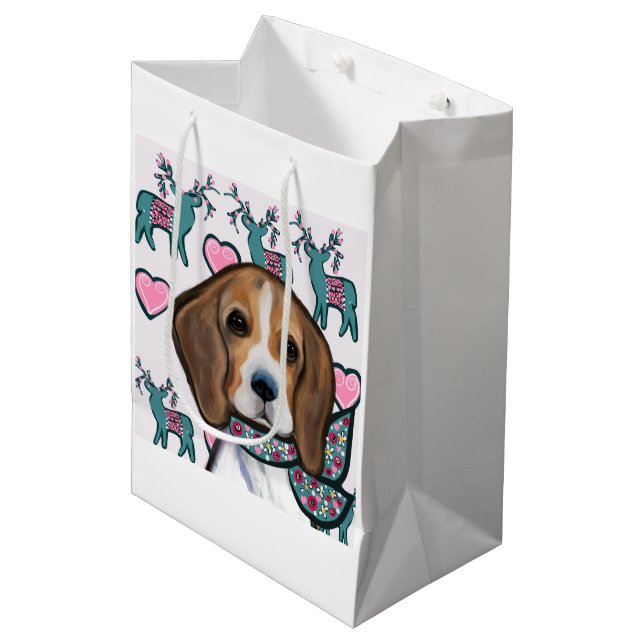 Bolsa De Regalo Mediana Beagle      (Angulo Anverso)