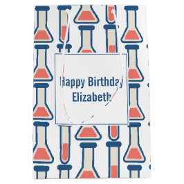 Bolsa De Regalo Mediana Beaker & Test Tube Science Cumpleaños