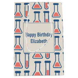 Bolsa De Regalo Mediana Beaker & Test Tube Science Cumpleaños