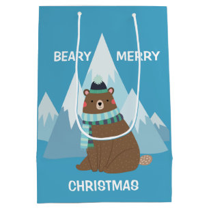 Bolsa De Regalo Mediana Beary Merry Mountain Navidades