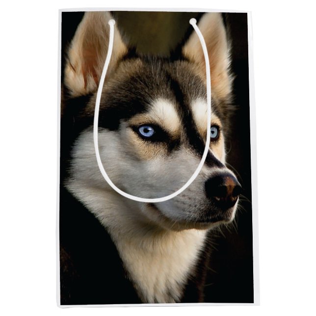 Bolsa De Regalo Mediana Beautiful Husky Throw Pillow (Anverso)