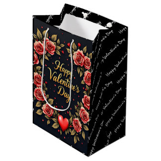 Bolsa De Regalo Mediana Beautiful Luxury Floral Love Modern Collection