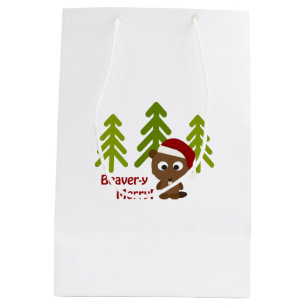 Bolsa De Regalo Mediana ¡Beaver-y Merry! Navidades Beaver