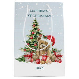 Bolsa De Regalo Mediana Bebé 1 Navidades Teddy Bear