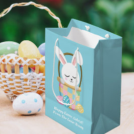 Bolsa De Regalo Mediana Bebé Blue Easter conejito dulce Personalizado de n