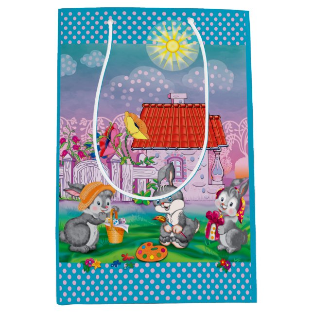 Bolsa De Regalo Mediana Bebé conejo pequeño (Anverso)