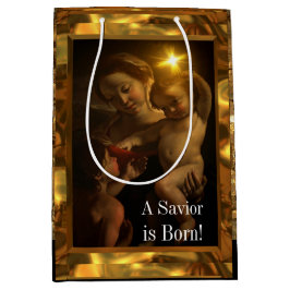 Bolsa De Regalo Mediana Bebé dulce Jesús Glossy  