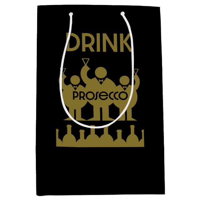 Bolsa De Regalo Mediana Bebidas de vino Prosecco (Anverso)