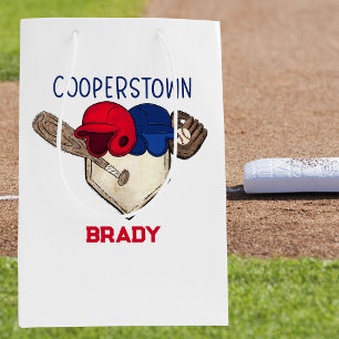 Bolsa De Regalo Mediana Béisbol cooperstown personalizado