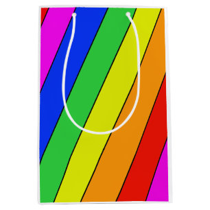 Bolsa De Regalo Mediana Bellas y brillantes grietas de arco iris