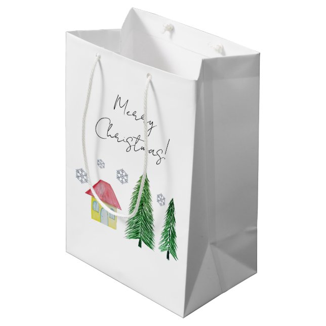 Bolsa De Regalo Mediana Belleza del campo en vacaciones de invierno (Angulo Anverso)
