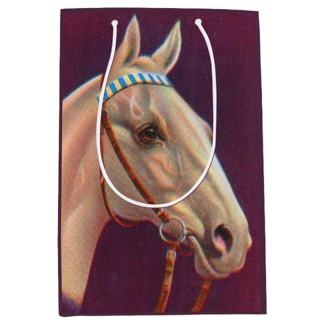 Bolsa De Regalo Mediana bello caballo blanco (Anverso)