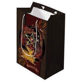 Bolsa De Regalo Mediana Bendito Sea Art Nouveau Pentacle Dragon Medium Gif