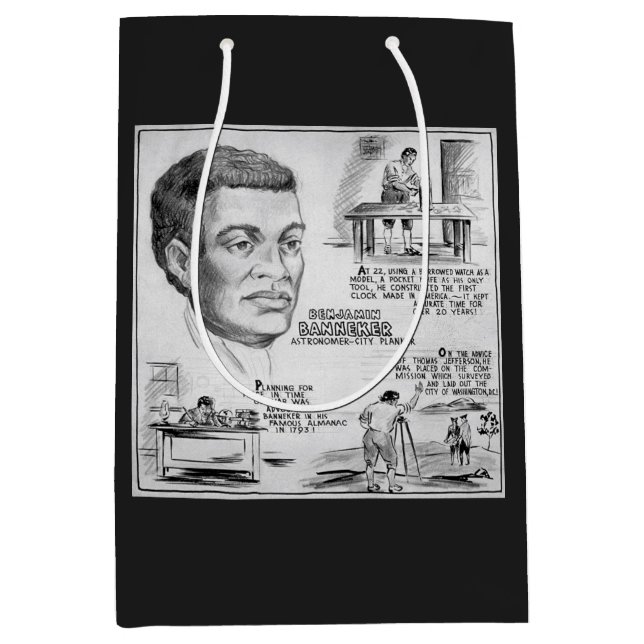 Bolsa De Regalo Mediana Benjamin Banneker: Científico negro y revolucionar (Anverso)