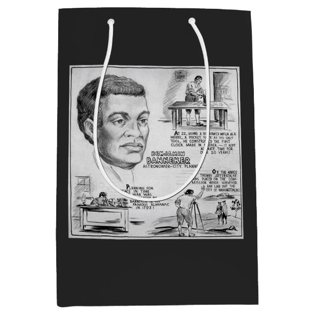 Bolsa De Regalo Mediana Benjamin Banneker: Científico negro y revolucionar (Anverso)
