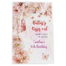 Bolsa De Regalo Mediana Besos de mariposas y deseos de cumpleaños