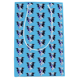 Bolsa De Regalo Mediana Bestia Marina Dragón Océano Leviatán Mítico Azul