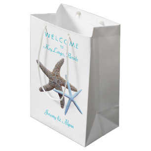 Bolsa De Regalo Mediana Bienvenida al Boda Starfish Key Largo Weekend