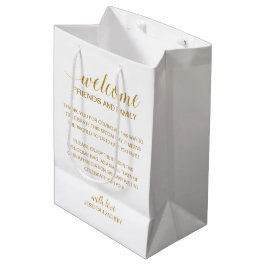 Bolsa De Regalo Mediana Bienvenidos al Hotel Boda