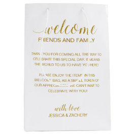 Bolsa De Regalo Mediana Bienvenidos al Hotel Boda