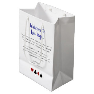 Bolsa De Regalo Mediana Bienvenidos al Hotel Las Vegas Boda