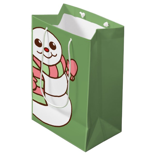 Bolsa De Regalo Mediana Big Snowman Gift Bag (Angulo Anverso)