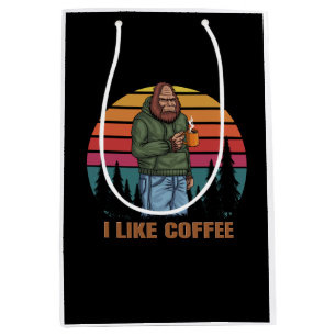 Bolsa De Regalo Mediana bigfoot relajante bebida café retro