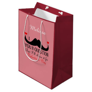 Bolsa De Regalo Mediana Bigote I usted un el día de San Valentín de la