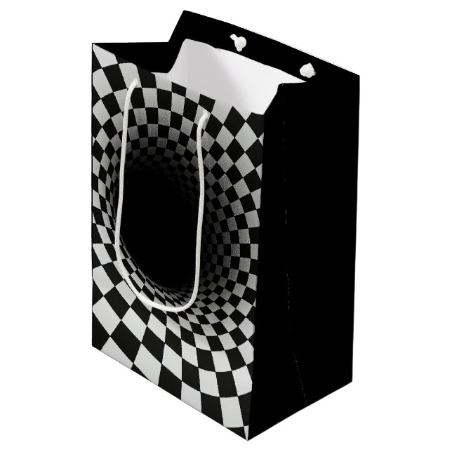 Bolsa De Regalo Mediana Birthday Optical Illusion Black Hole (Angulo Anverso)