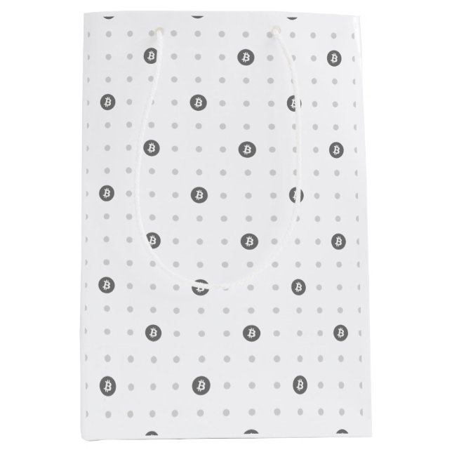Bolsa De Regalo Mediana Bitcoin Polka Dots Gift Bag (Medium) (Anverso)