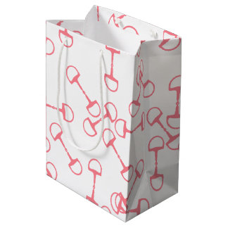 Bolsa De Regalo Mediana Bits de caballos ecuestres rosados