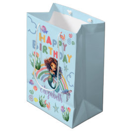 Bolsa De Regalo Mediana Black Mermaid Gift Bag in Blue