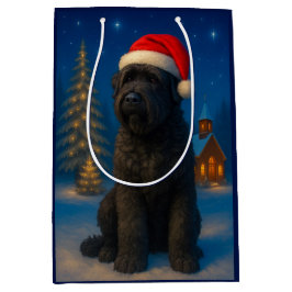 Bolsa De Regalo Mediana Black Russian Terrier Holiday 