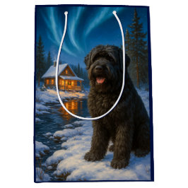 Bolsa De Regalo Mediana Black Russian Terrier Holiday Card