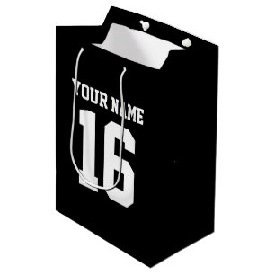 Bolsa De Regalo Mediana Black Sporty Team Jersey