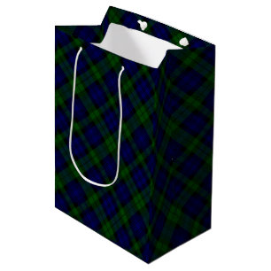 Bolsa De Regalo Mediana Black Watch Tartan Blue Green Plage