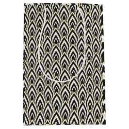 Bolsa De Regalo Mediana Black & White Art Deco