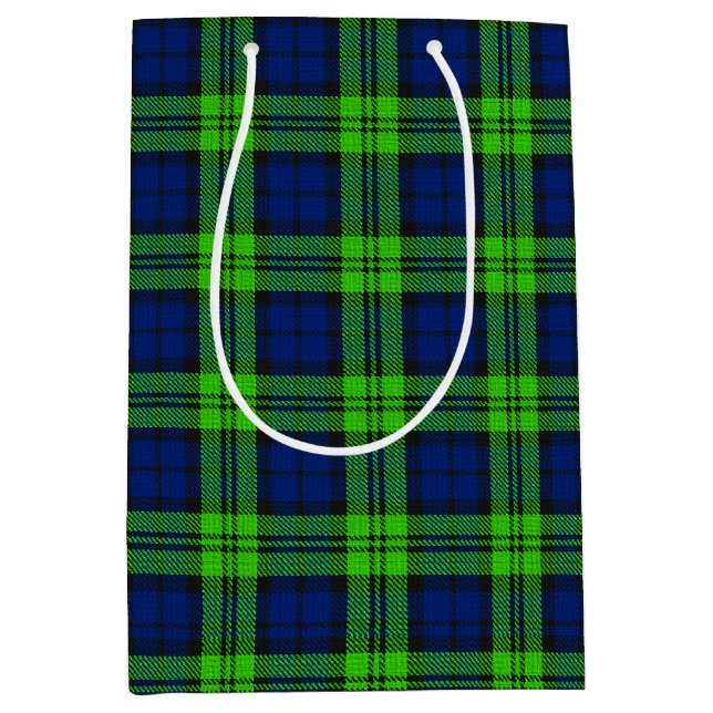 Bolsa De Regalo Mediana Blackwatch Plaid Tartan (Anverso)