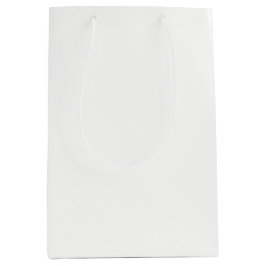 Bolsa De Regalo Mediana Blanco Festivo Color Sólido