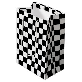 Bolsa De Regalo Mediana Blanco y negro verificados