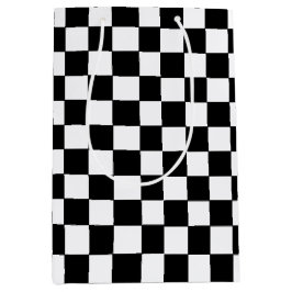 Bolsa De Regalo Mediana Blanco y negro verificados