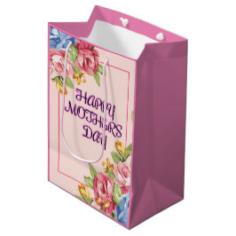 Bolsa De Regalo Mediana Blooms radiantes para mamá